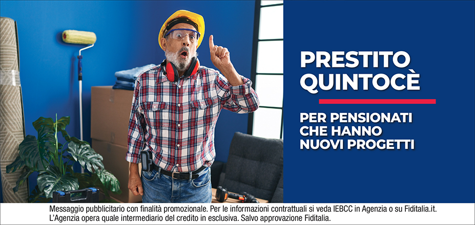 Agenzia Felline Associati Srl Fiditalia | LECCE, MAGLIE | Cessione del Quinto Quintocè - Un consulente dedicato per i progetti di dipendenti e pensionati. Messaggio pubblicitario con finalità promozionale. Per le informazioni contrattuali si veda IEBCC in Agenzia o su Fiditalia. it. L’Agenzia opera quale intermediario del credito in esclusiva. Salvo approvazione Fiditalia.